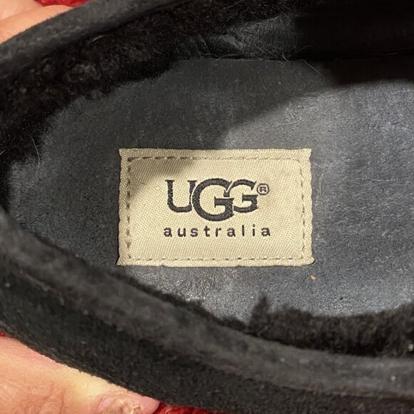 UGG Sneaker - Black Suede and Cream - Women's Size 10 - Picture 4 of 9